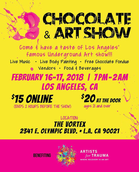 Chocolate and Art LA Edition Befitting Artist for Trauma