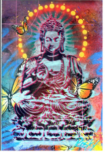 Peaceful Buddha- Red, 2021 by Risk