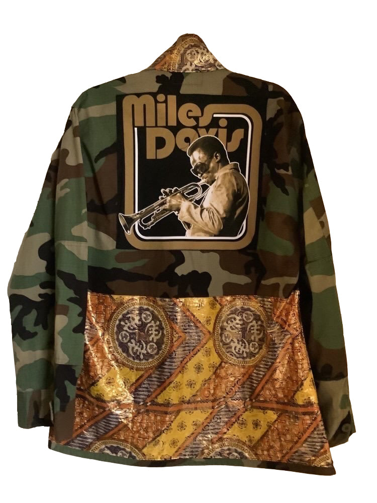 Amy Smith - Miles Davis Upcycled Camo Couture Jacket